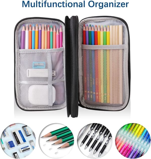 Kabel Organizer Taske, 1 Styk, Kompakt, Sort, 21x12.5x6cm, Multi-lags til Elektronik & Tilbehør