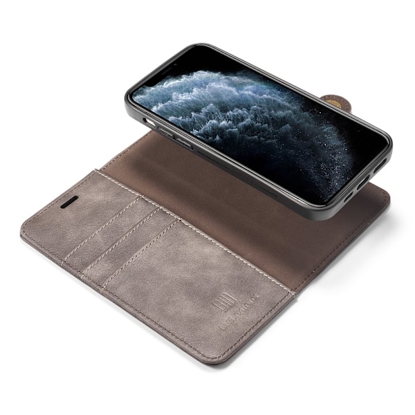 DG.MING 2-i-1 Magnetplånbok iPhone 13 Brun