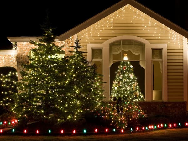 Julebelysning 500 LED - Varmhvit innendørsgran, 7 program_MGF
