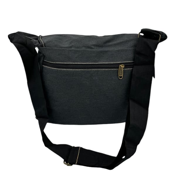 Olkalaukku, kangaskassi Musta Black one size