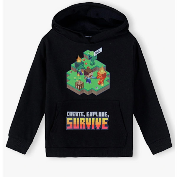 Minecraft Hettegenser for Barn - Hettegenser_MGF 6 år