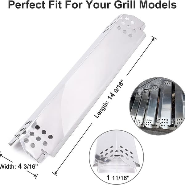 Varmeplater for jevn grilling, 4-pakning