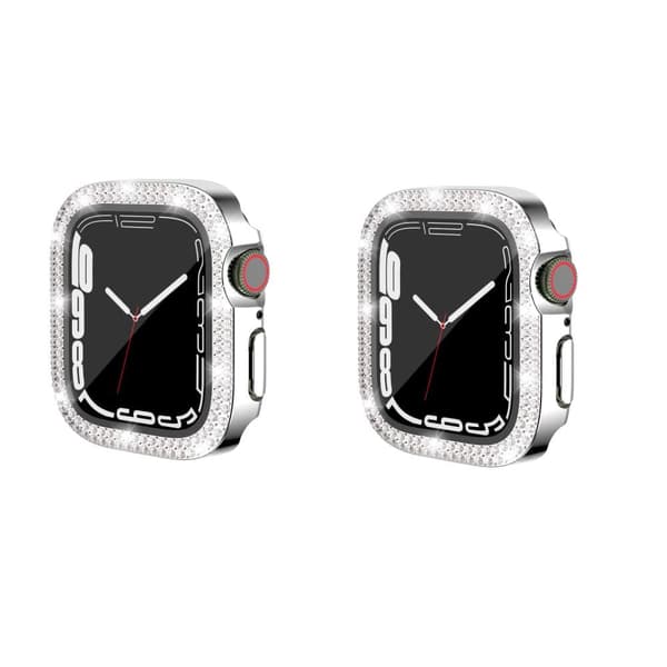 INF 2-pack case with screen protector for Apple Watch iWatch 3 silver 41 mm