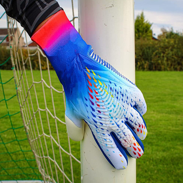 Profesjonelle Latex Fotballhansker Fotball Keeperhansker Blå Blue A6