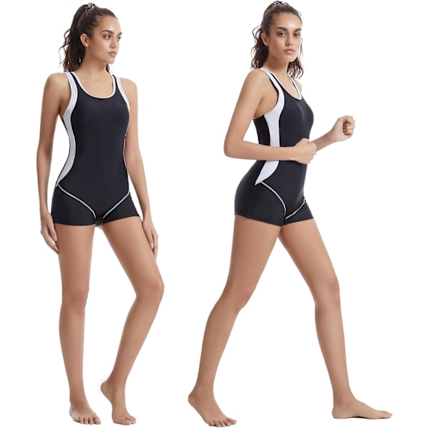 One Piece Surf Athletic Naisten Uimapuvut Sisäänrakennetulla Kupilla Slim Fit Urheiluhousut Uimapuvut Ranta-asu Uimapuvut Uima-altaalle Spa:lle Vitt S