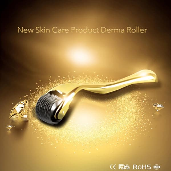 Leptir DermaRoller - DermaRoller - DermaRolling - Titanium DermaRoller 0.5 mm - Guld