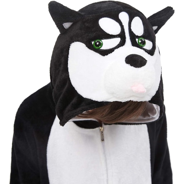 Unisex børnejumpsuits, 2023 kostume dyreonesie natkjole pyjamas hættede nattøj cosplay kigurumi nattøj jul halloween Husky 120