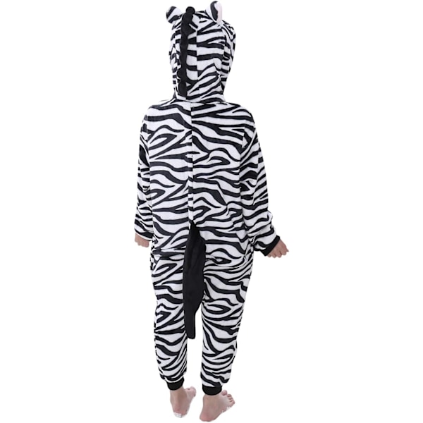 Barn unisex jumpsuits, 2023 kostyme dyreonesie nattkjole pyjamas hettegenser cosplay kigurum nattøy jul Halloween Zebra 110