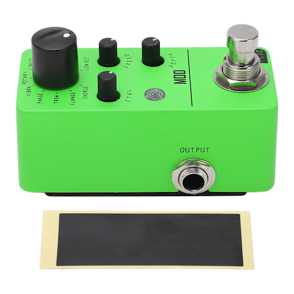Elektrisk gitar effekpedal 11 typer klassiske effekter 1/4 tommers mono lydgrensesnitt mini modulasjonspedal
