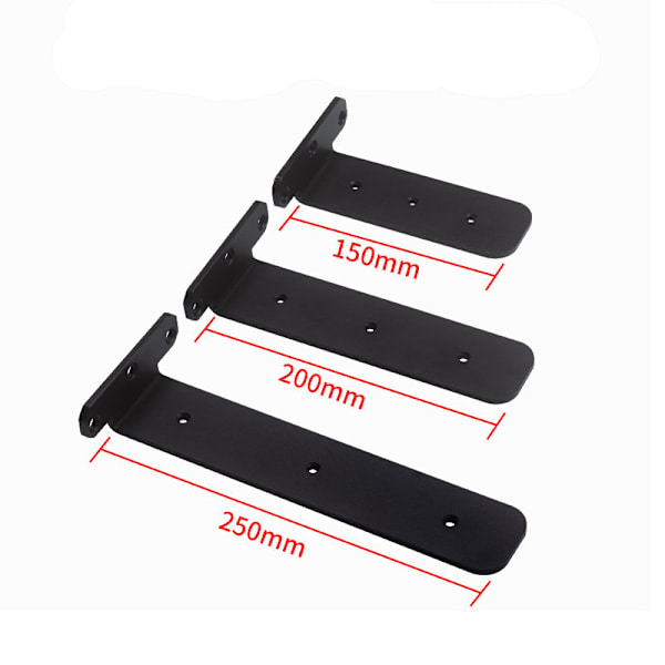 Discreet Shelf Brackets Black L Black L