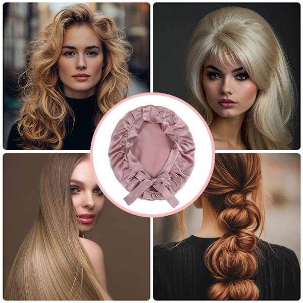 Sovehætte silke Pink Pink