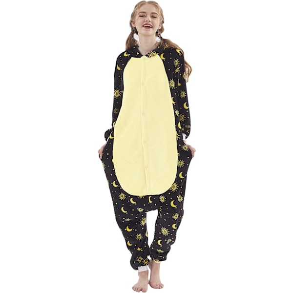 Barn Jumpsuit, Kostym, Djur, Onesie, Nattklänning, Pyjamas, Huvtröja, Nattkläder, Cosplay, Kigurumi, Karnevalskostym, Jul, Halloween Måne enhörning 110