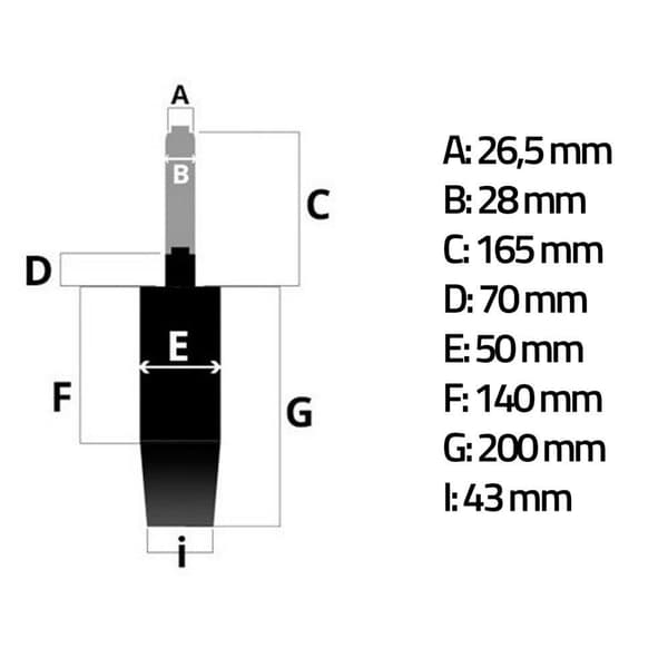 Forkromet pneumatisk lift til kontorstole_MGF