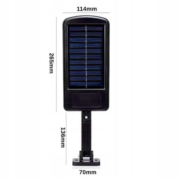 Solcellelampe 160 LED COB hagelampe bevegelsessensor 3 moduser fjernkontroll IP65 halogen_MGF