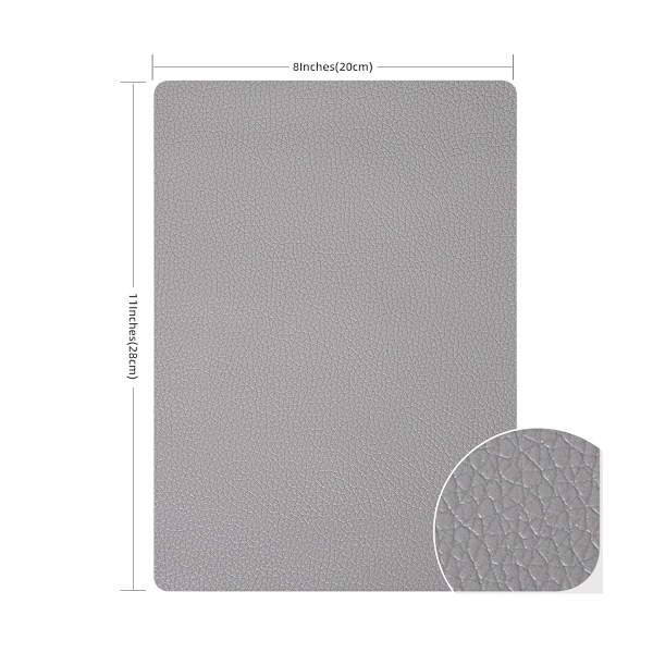 Self-Adhesive Repair Patch in PU Leather LightGrey LightGrey