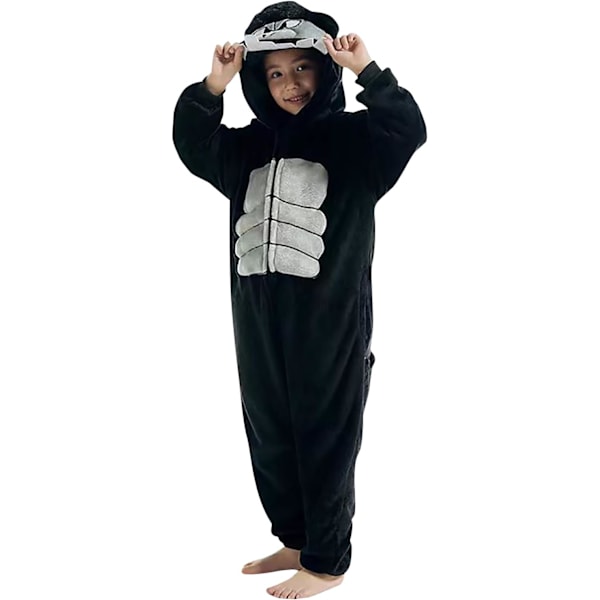 Barn/Unisex Fancy Dress Djurdräkt Onesie Pyjamas Jumpsuit Cosplay Kigurumi Jul Halloween Maskerad kingkong 110