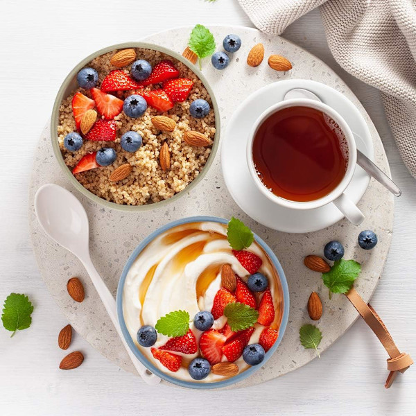 4 st Frukostskålar, Spannmålsskålar, Soppskålar, Okrossbara och Lätta, BPA-fria, Hälsosamma Material, Perfekt för Barn och Vuxna