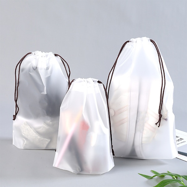Drawstring Storage Bags 3 Sizes 15-Pack White White