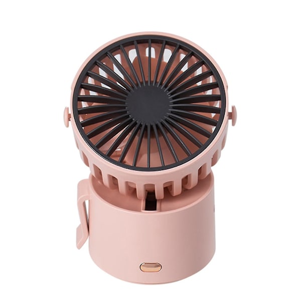 Bærbar Liten Vifte Mini Håndholdt USB Oppladbar Personlig Vifte Liten Lommevifte Hals Håndvifte For(Rosa)