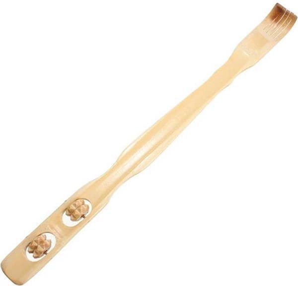 2-i-1 Bambu Ryggkliare & Massagerulle - Ryggmassagepinne