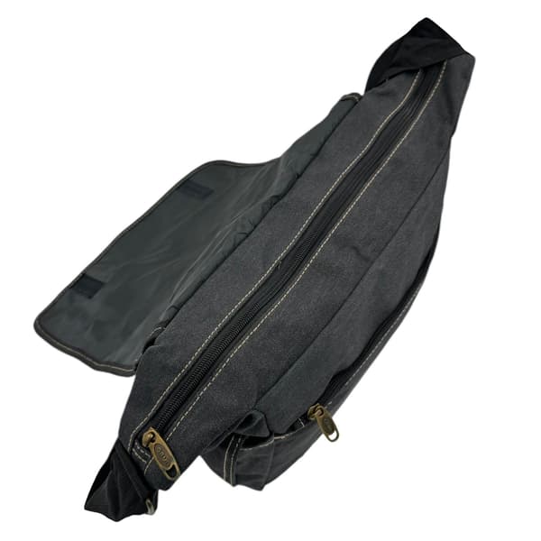 Olkalaukku, kangaskassi Musta Black one size
