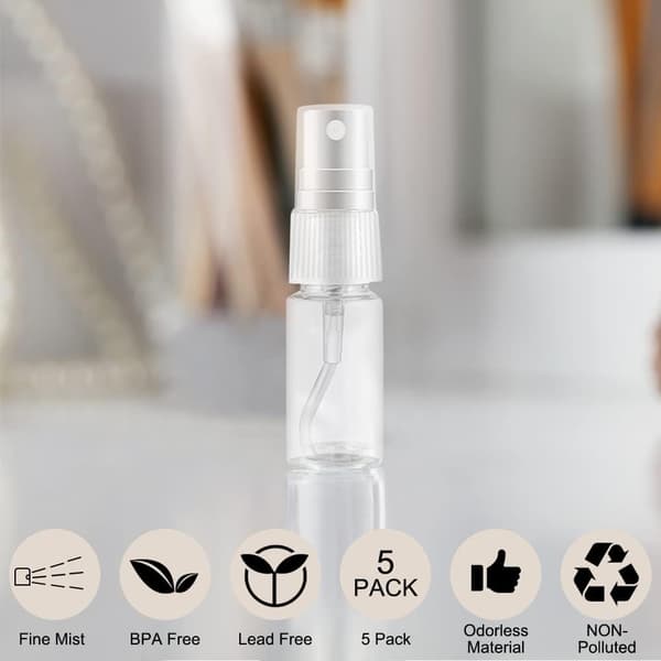 5 stycken 15 ml tomma sprayflaskor, plastsprayflaskor, tomma behållare