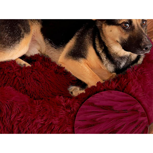 Fluffy hundeseng katteseng blødt pudebetræk sofaseng 80cm_MGF