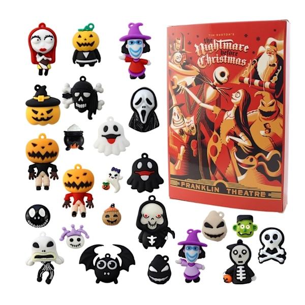 Halloween Adventskalender med overraskelseslegetøj, julekalender til Halloween C-New Model