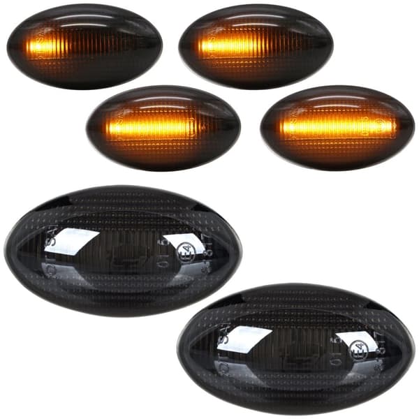 MINI R50 01-07 LED sideblinklys RØGFARVET DYNAMISK 2-DELES SÆT_MGF