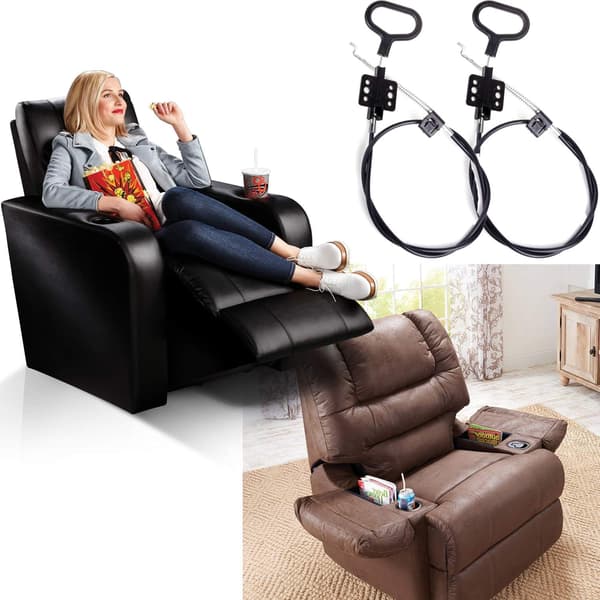 2-delt reclinerkabel - D-ringhåndtak - 92 cm