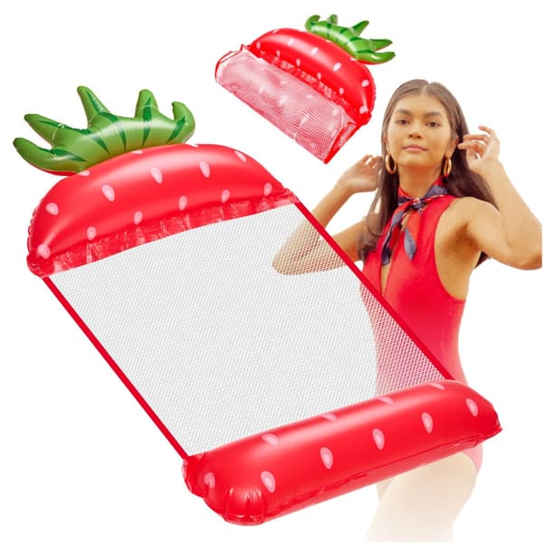 Poolmadras med net_MGF Strawberry