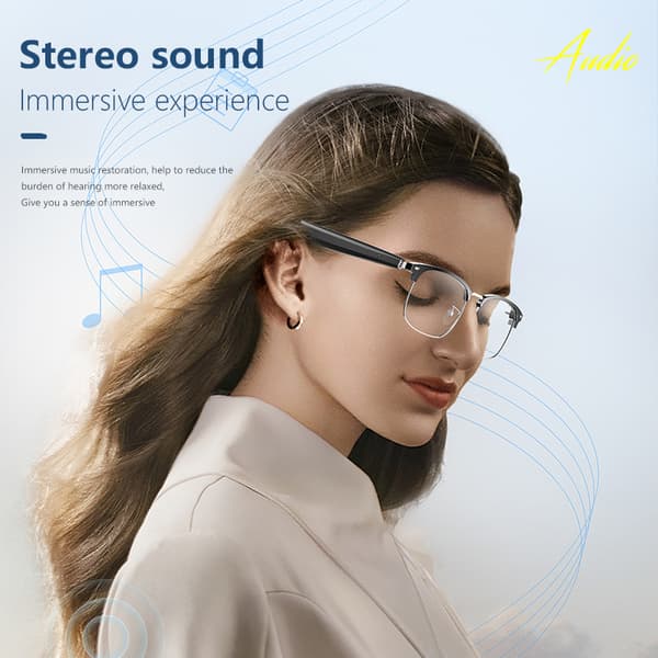 Smarte berørings-Bluetooth-briller med oversettelsesfunksjon
