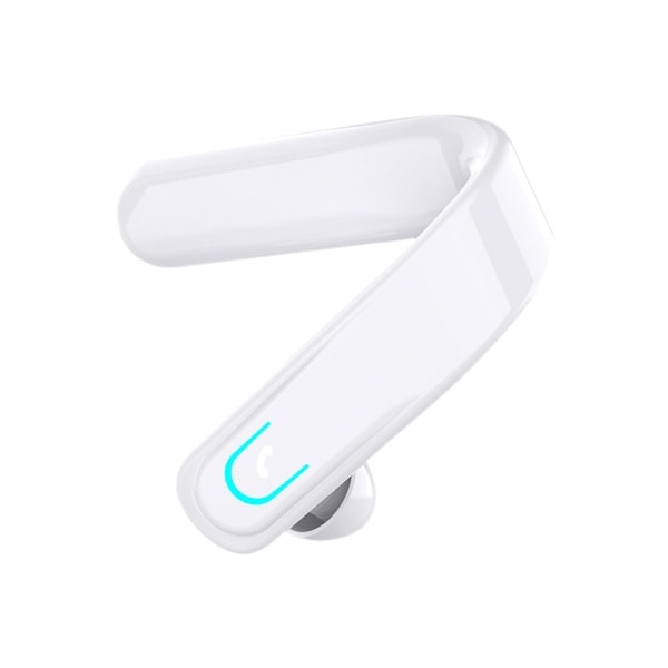 Trådløse Bluetooth-hodetelefoner, Vanntette Sport Hodetelefoner, Stereo Støydempende Hodetelefoner, In-Ear Hodetelefoner med Mikrofon for Smarttelefon Hvit White
