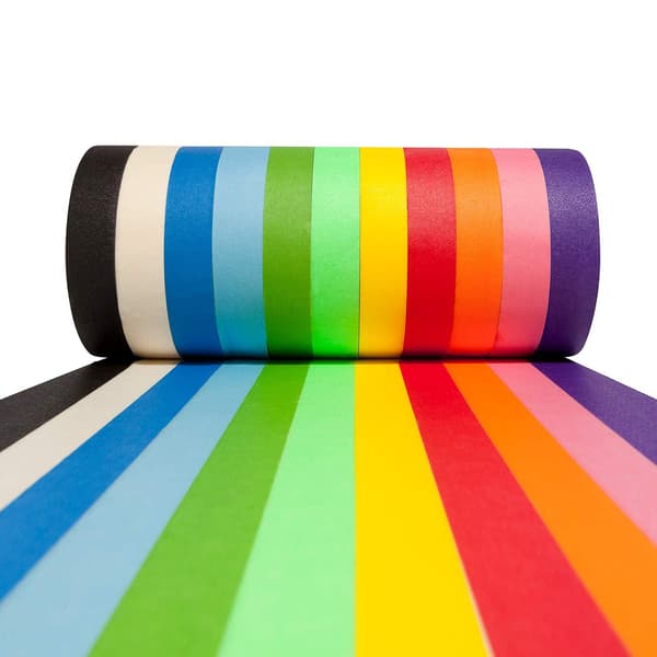 Masking tape in various colors (18 mm / 10 m) 12-pack