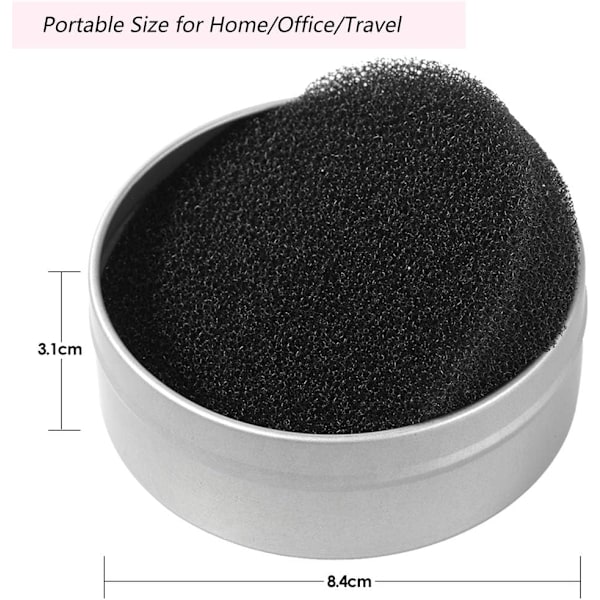 HONGECB Sminkekost Rengjøringssvamp, Sminkekost, Sminkekost, Kostfjerningssvamp, Gjenbrukbar Tørrkost, 2+6 Stykker