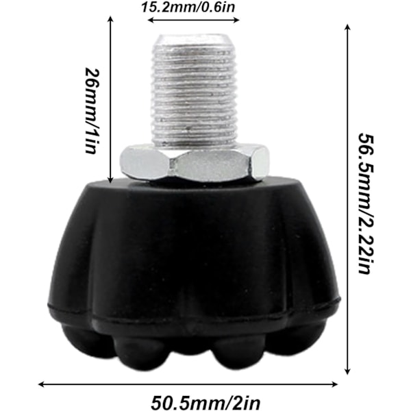 Rullskates Toe Stopper Set - 2 Justerbara Bromsstopp med Nyckel Svart