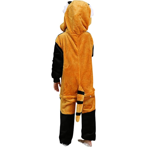 Barn/Unisex Fancy Dress Djurdräkt Onesie Pyjamas Jumpsuit Cosplay Kigurumi Jul Halloween Maskerad Tvättbjörn 120