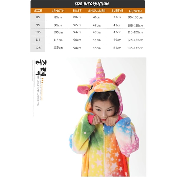 Barn/Unisex Fancy Dress Djurdräkt Onesie Pyjamas Jumpsuit Cosplay Kigurumi Jul Halloween Maskerad A-färgstarry 140