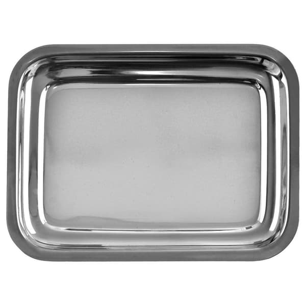 Rektangulär serveringsbricka i stål 21,5x16,5 cm_MGF