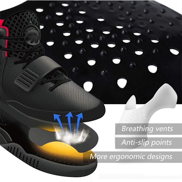 HONGECB Anti-Rynke Skovern, Forhindrer Innrykk for Menners Treningssko, Størrelse 40-46 5 pairs of white
