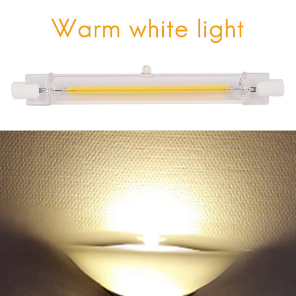 Dimmbare R7s LED Cob 10W 118mm LED-pærer Erstatter Halogenpære - Varmt Hvit Lys 220V