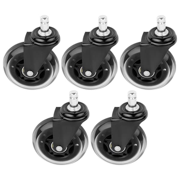 5x Silikongummi Svingbare kontorstolhjul 11mm_MGF