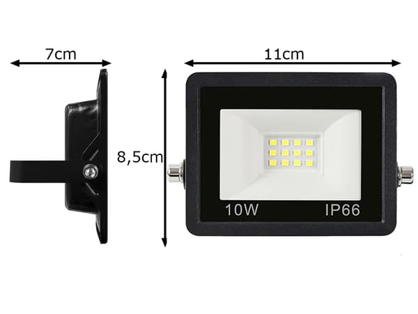 Halogen spotlight LED 10W 6000k utendørs vanntett ip66_MGF