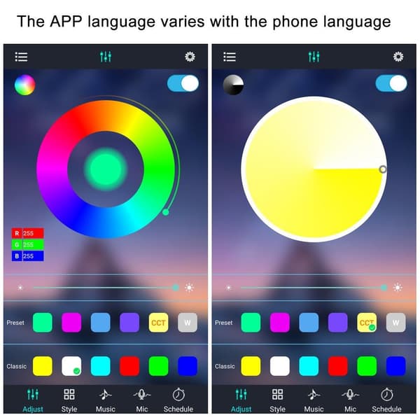 4 stk LED-striper for bilinteriør
