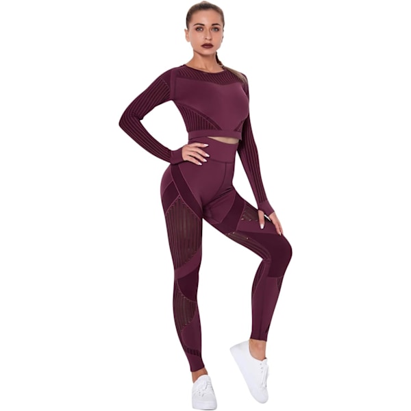 Yoga Bukser Gym Kort Top Sæt Til Kvinder Høj Talje Sømløse Leggings Yoga Tights Leggings Træning Sports Top Løbe Gym Bukser Med Elastisk Talje