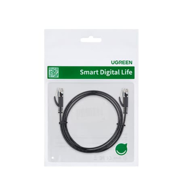 Platt RJ45 LAN Ethernet Patchkabel Kat. 6 2m svart_MGF