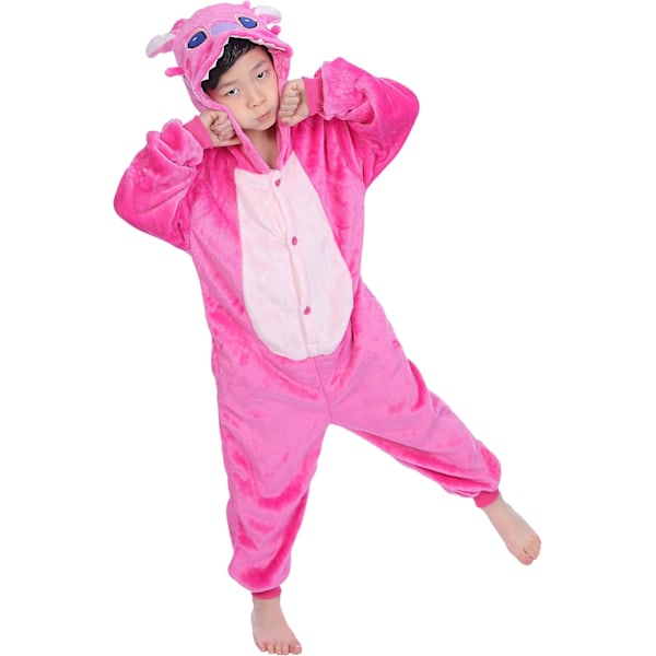 Barn Jumpsuit, Kostym, Djur, Onesie, Nattklänning, Pyjamas, Huvtröja, Nattkläder, Cosplay, Kigurumi, Karnevalskostym, Jul, Halloween Smågrisslit Höjd 90/100 cm