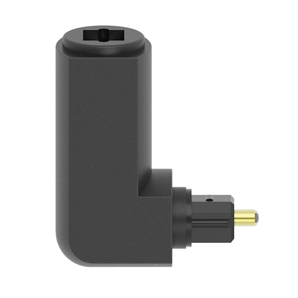 Adapter ODT Toslink Plug To Socket Angled Svart