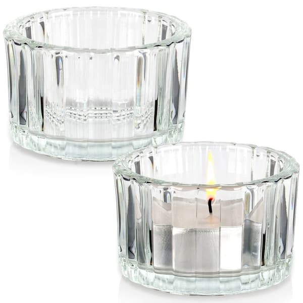 Glaslysestager 5,7 cm 2 stk._MGF