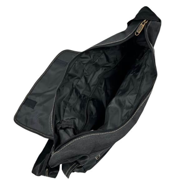 Olkalaukku, kangaskassi Musta Black one size